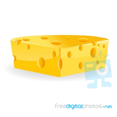 Piece Of Cheese Stock Image