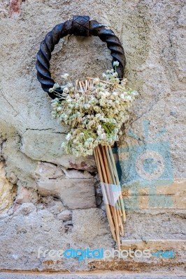 Pienza, Tuscany/italy - May 19 : Decorative Ironwork Attached To… Stock Photo