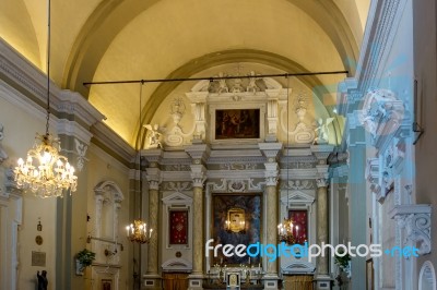 Pienza, Tuscany/italy - May 19 : Interior Of Santa Caterina Chur… Stock Photo