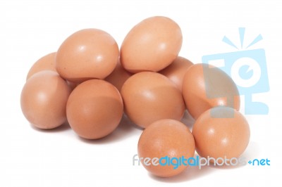 Pile Of Chicken Eggs Stock Photo