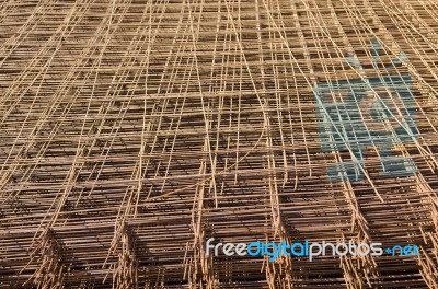 Pile Of Industrial Steel Bar Stock Photo