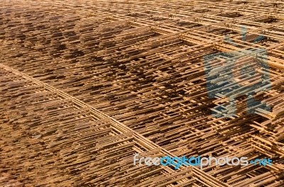 Pile Of Industrial Steel Bar Stock Photo