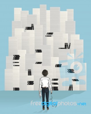 Pile Of Paperwork Stock Image