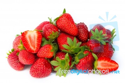 Pile Of Strawberries Stock Photo