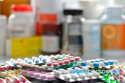 Pills And Medicine Stock Photo