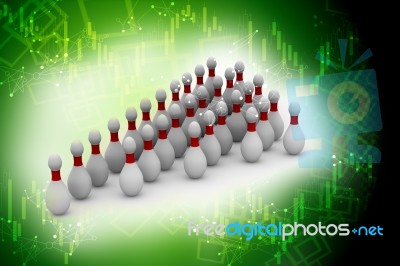 Pin Bowling Stock Image