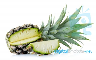 Pineapple Isolated On The White Background Stock Photo