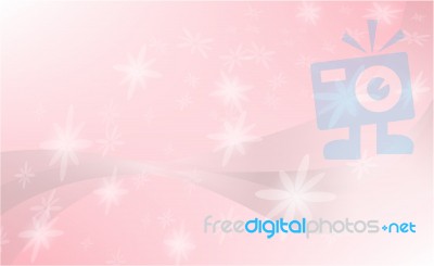 Pink Background Ribbon And Flower Style Stock Image