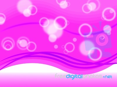 Pink Bubbles Background Shows Circles And Ripples Stock Image