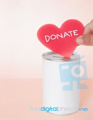 Pink Donation Stock Photo