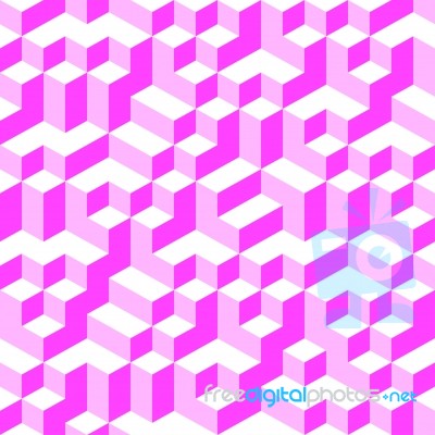 Pink Geometric Volume Seamless Pattern Background 003 Stock Image