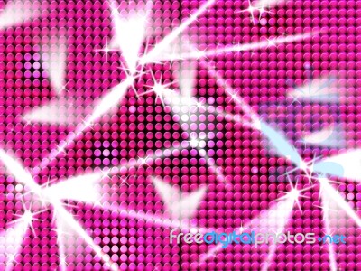 Pink Grid Indicates Lightsbeams Of Light And Entertainment Stock Image