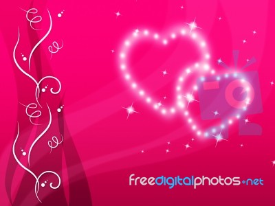 Pink Hearts Background Means Love Family And Floral
 Stock Image
