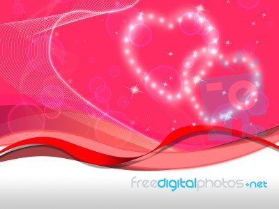 Pink Hearts Background Means Love Special And Valentine
 Stock Image