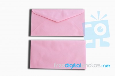 Pink Letter Envelope Stock Photo