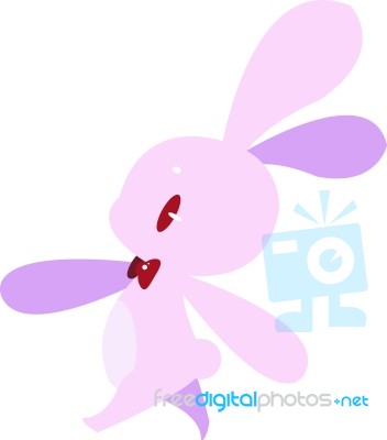 Pink Rabbit Stock Image