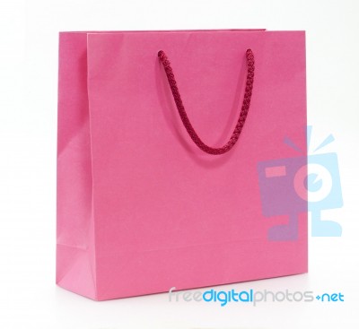 Pink Shopping Bag Stock Photo