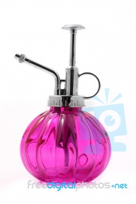 Pink Spray Bottle Stock Photo