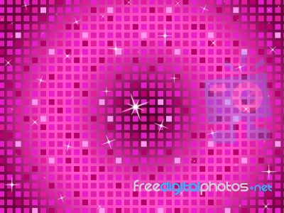 Pink Squares Background Means Twinkling Pattern And Party
 Stock Image