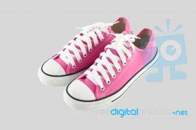 Pink Trainers Shoes Stock Photo