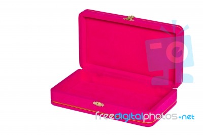 Pink Velvet Box Stock Photo
