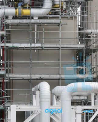 Pipe Line With Structure Stock Photo