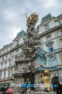 Plague Column On The Graben In Vienna Stock Photo