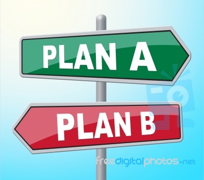 Plan Ab Represents Template Procedure And Display Stock Image