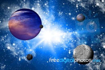 Planets And The Universe Stock Image