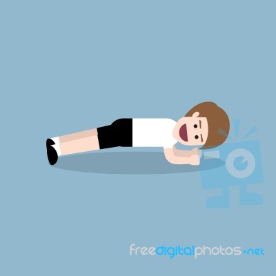 Planking Exercise Stock Image