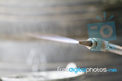 Plasma Cutting For Workpieces Stock Photo