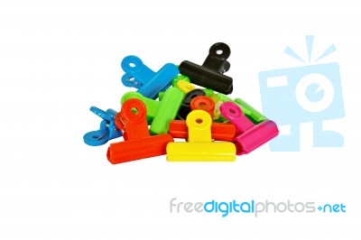 Plastic Paper Clips Stock Photo Plastic Paper Clips Stock Photo