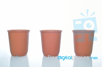 Plastic Pot Stock Photo