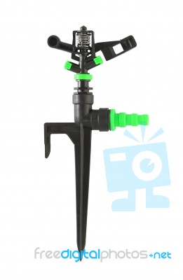 Plastic Sprinkler Pole On White Background Stock Photo Plastic Sprinkler Pole On White Background Stock Photo