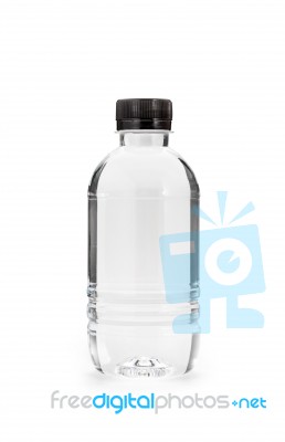 Plastic Water Bottle Isolated On White Stock Photo