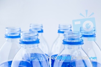 Plastic Water Bottles Stock Photo