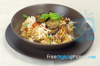 Plate Of Fusilli Stock Photo