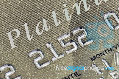 Platinum Credit Card Stock Photo