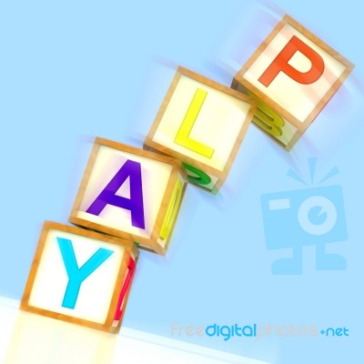 Play Word Show Entertainment Enjoyment And Free Time Stock Image