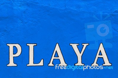 Playa Sign Stock Photo