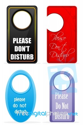 please Do Not Disturb Tags Stock Image