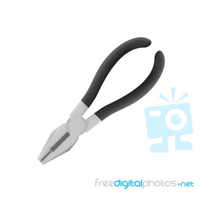 Pliers Isolated Is Cute Cartoon Of Paper Cut Design Stock Image