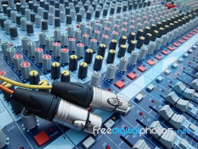 Plug And Volume Control Knob Stock Photo