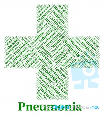 Pneumonia Illness Represents Poor Health And Ailment Stock Image