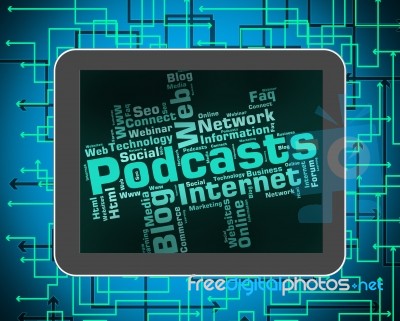 Podcast Word Shows Webcast Podcasts And Streaming Stock Image