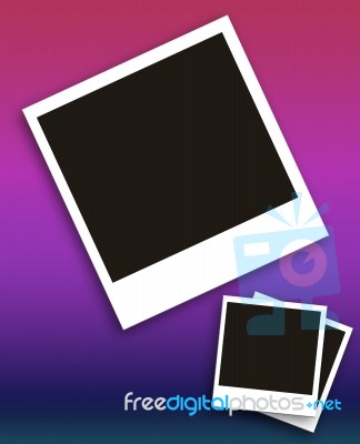 Polaroid Su Fondo Multicolor Stock Image