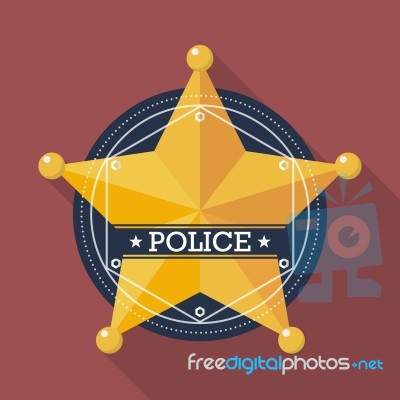 Police Badge Icon Stock Image