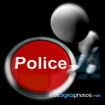 Police Pressed Shows Law Enforcement And Emergency Assistance Stock Image