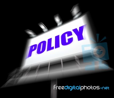 Policy Media Sign Displays Code Protocol And Guidelines Stock Image Policy Media Sign Displays Code Protocol And Guidelines Stock Image