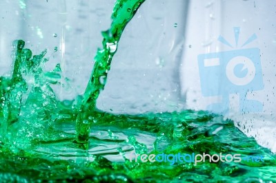 Pollution Fluid Liquid Green Stock Photo
